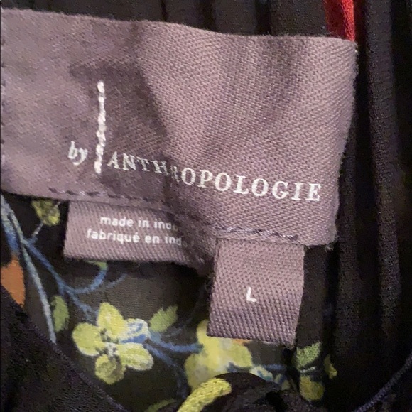 Black multi-colored floral sheer dress or long top - Picture 7 of 7